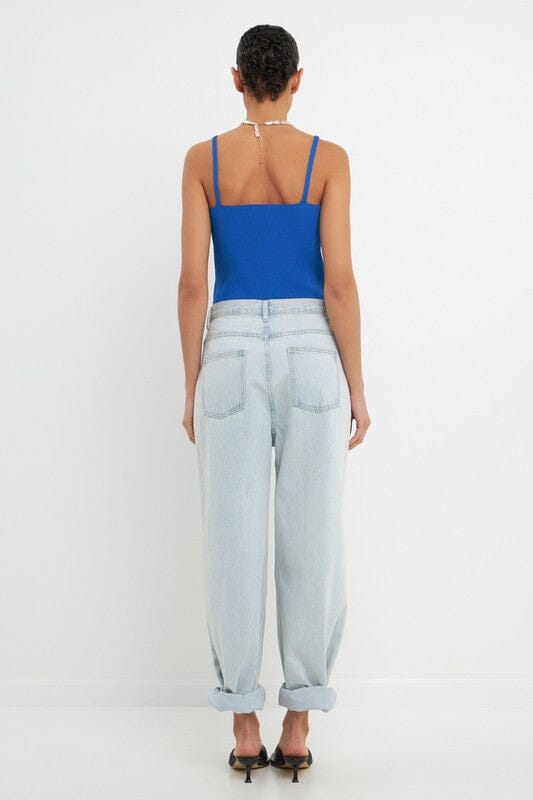 Classic Rib Knit Tank - Cobalt