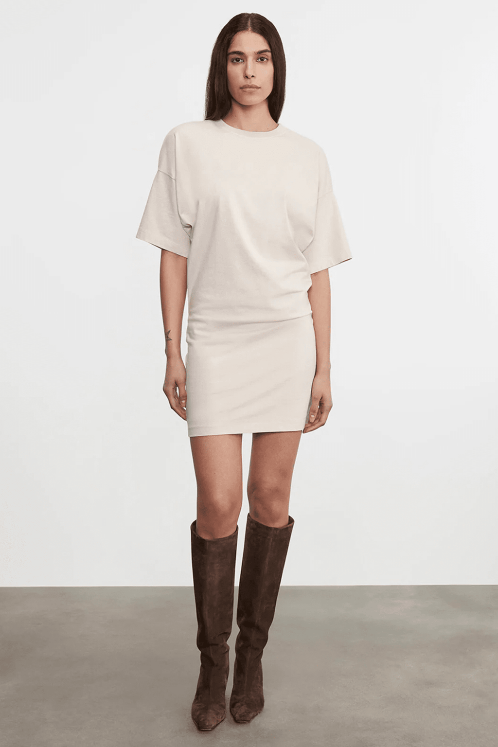 ENZA COSTA | Supima Curve Mini Dress - Parchment