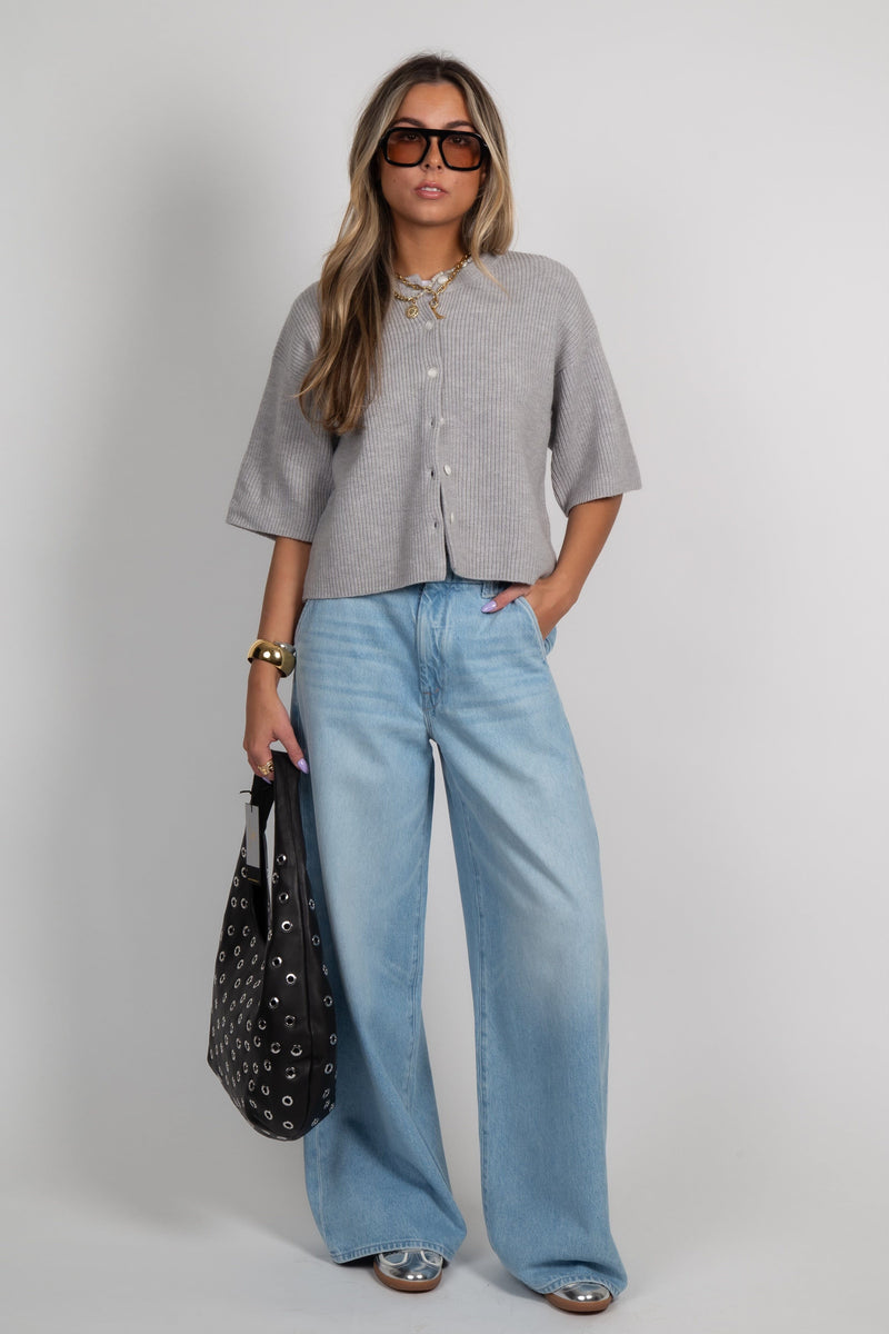 AUREUM | SS Knit Top - Grey