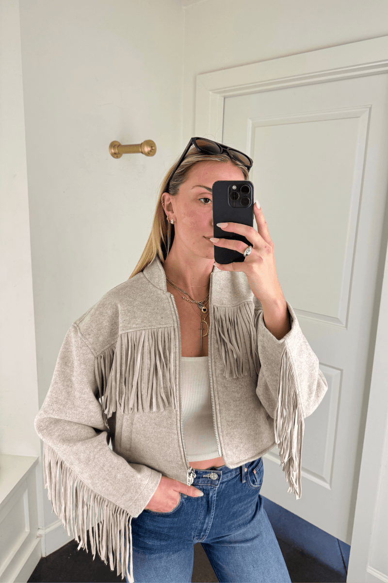 BLANK NYC | Own It Fringe Jacket