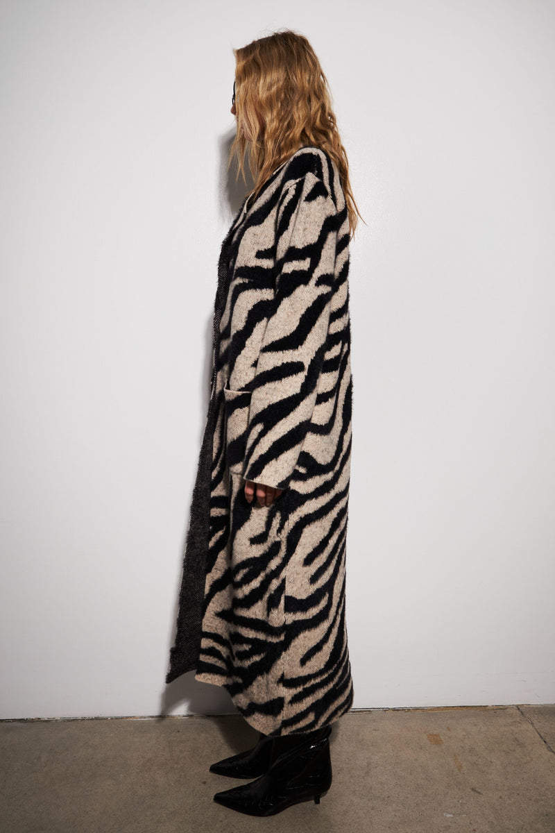 JOHN + JENN | Rashad Coat - Shadow Zebra