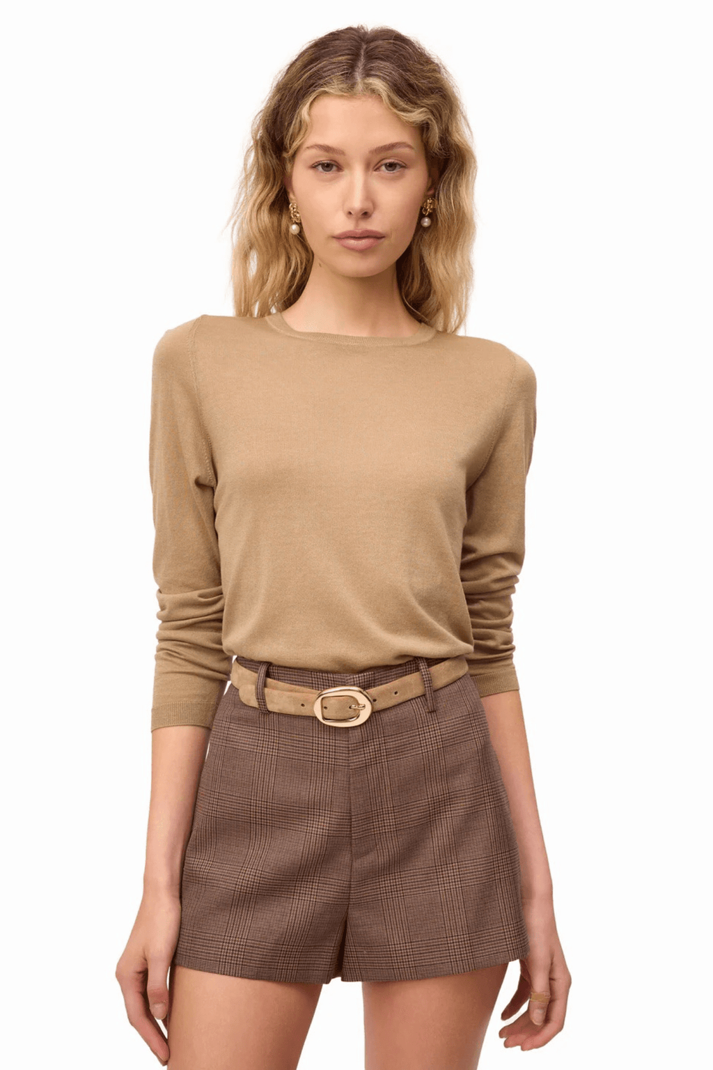 CAMI NYC | Jolie Plaid Short - Fawn Plaid