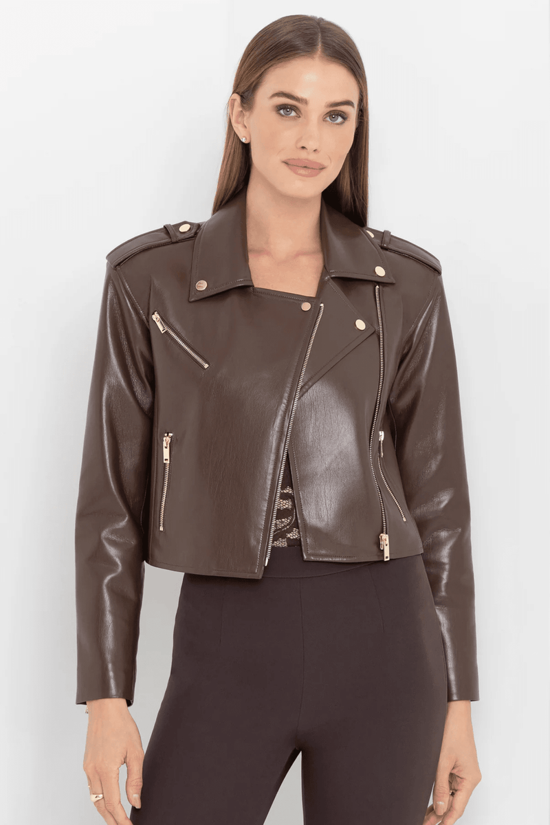 GENERATION LOVE | Cosita Vegan Leather Jacket - Mahogany