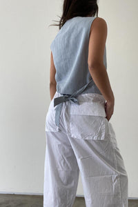 Linen Vest - Ice