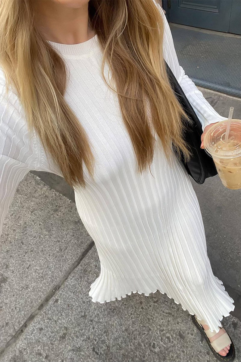 Pleats Please Maxi Dress - Beige