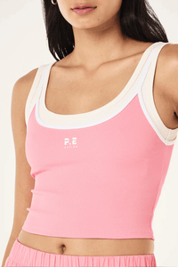 P.E NATION | Forward Tank - Pink Lemonade / Whisper White