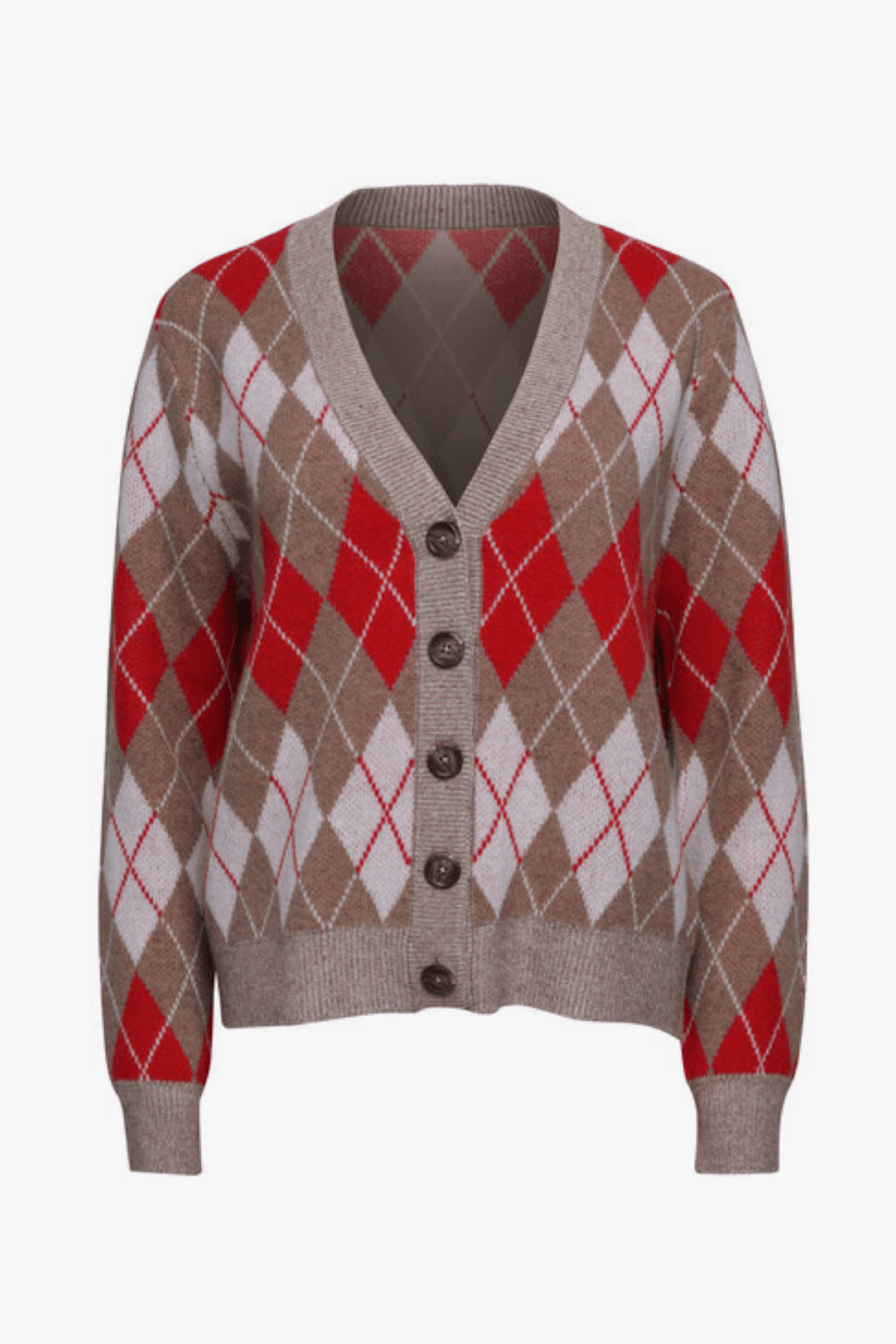 RE/DONE | Argyle Cardigan - Red Combo
