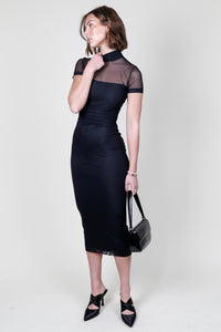 AMANDA UPRICHARD | Dominique Dress In Mesh - Black