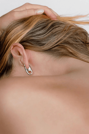 LUV AJ | The Circle Link Earrings - Silver