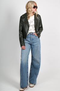 LAMARQUE | Pascale Leather Jacket - Dark Olive