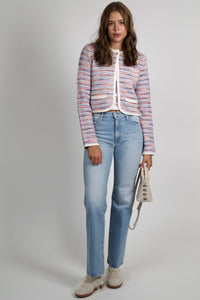 DEREK LAM | Findley Space Dyed Cardigan - Raspberry Multi