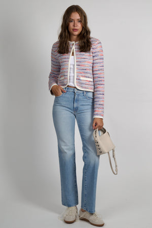 DEREK LAM | Findley Space Dyed Cardigan - Raspberry Multi