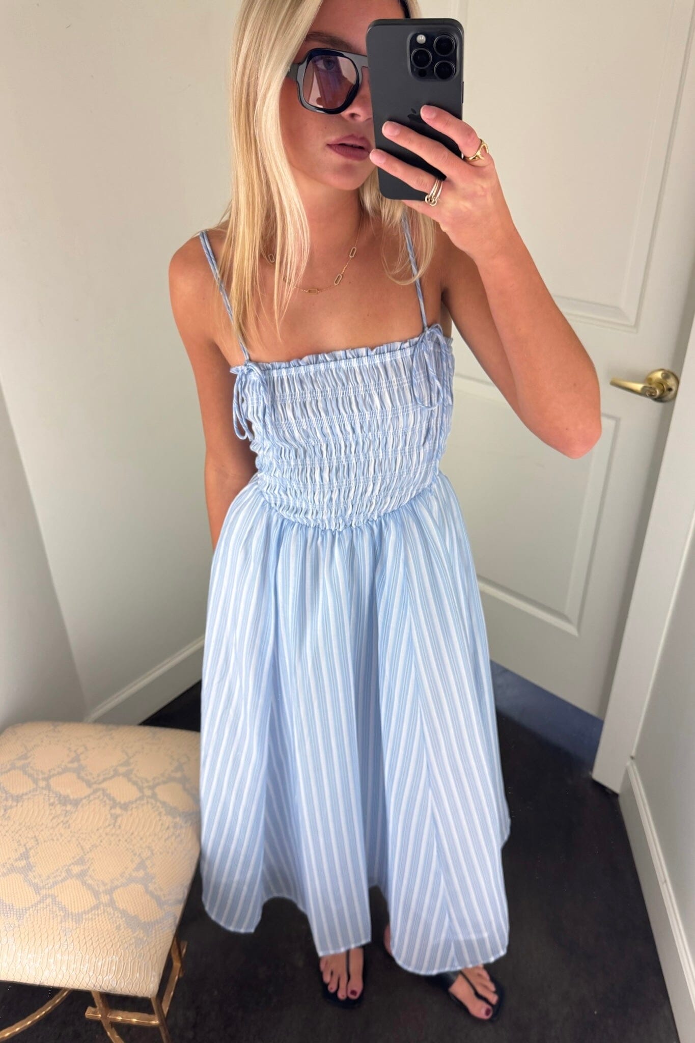ASTR | Lahela Dress - Blue Stripe – Scarlet Clothing