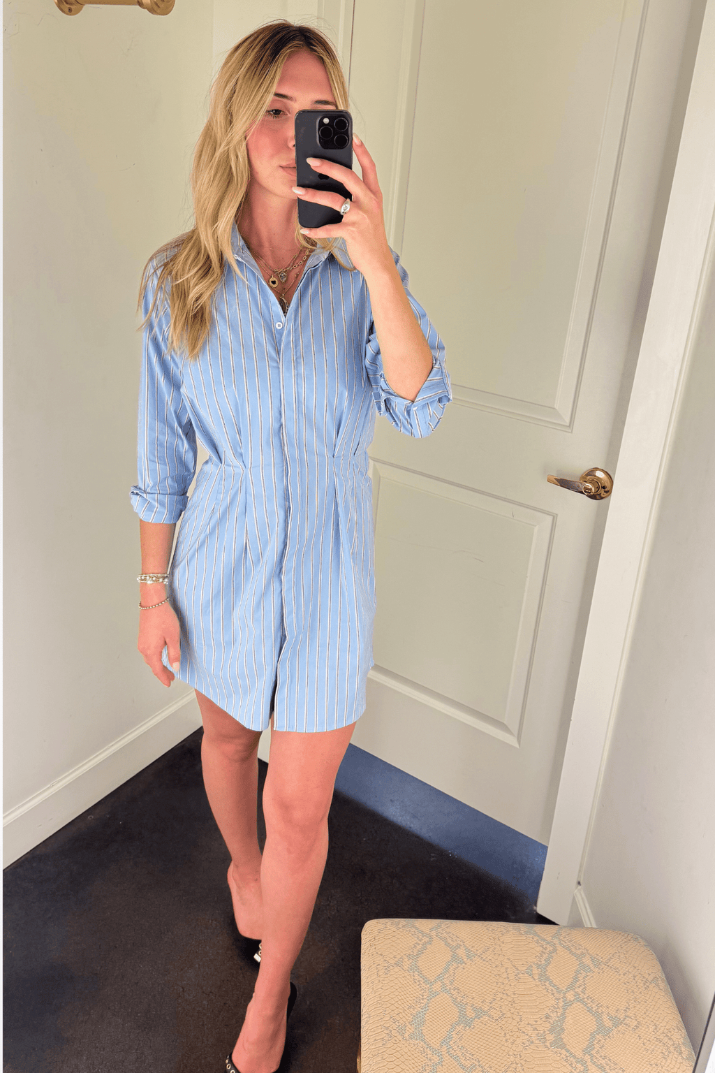 LUCY PARIS | Darma Striped Dress - Blue Stripe