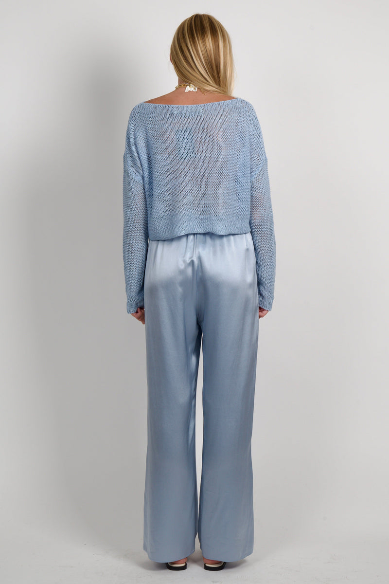 ENZA COSTA | Silk Satin Pant - Sky