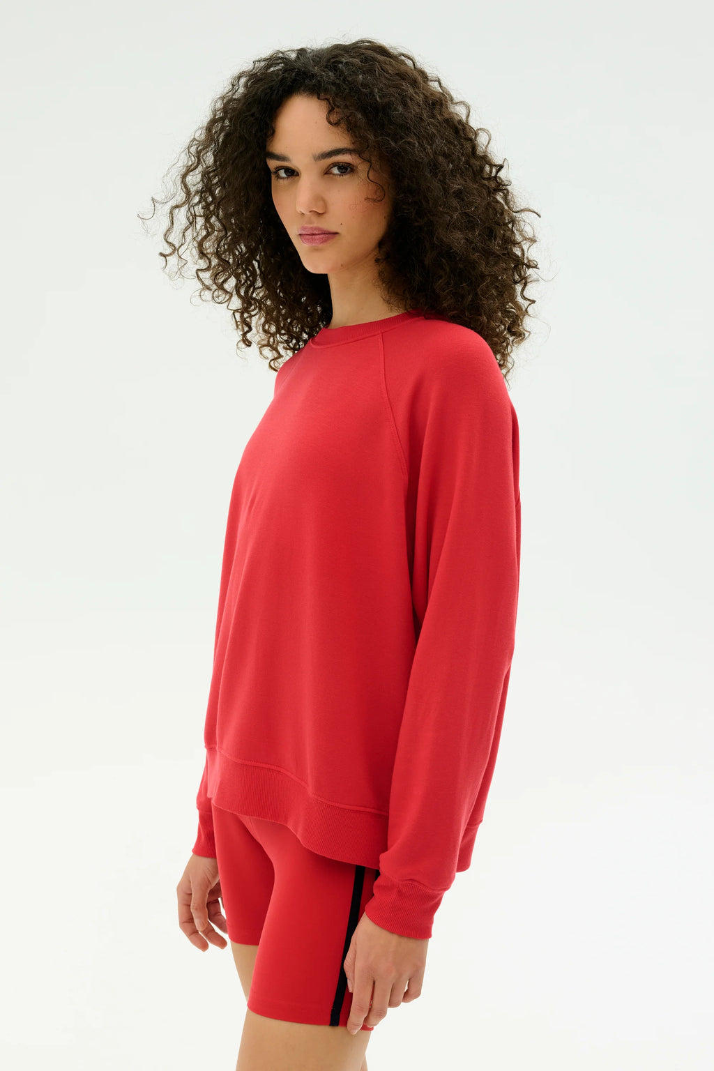 SPLITS59 | Andie Oversized Fleece Sweatshirt - Pirate Red