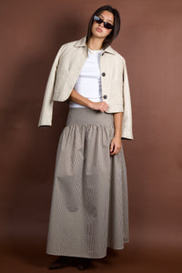 SUNDAYS | Stripe Celeste Skirt - Umber