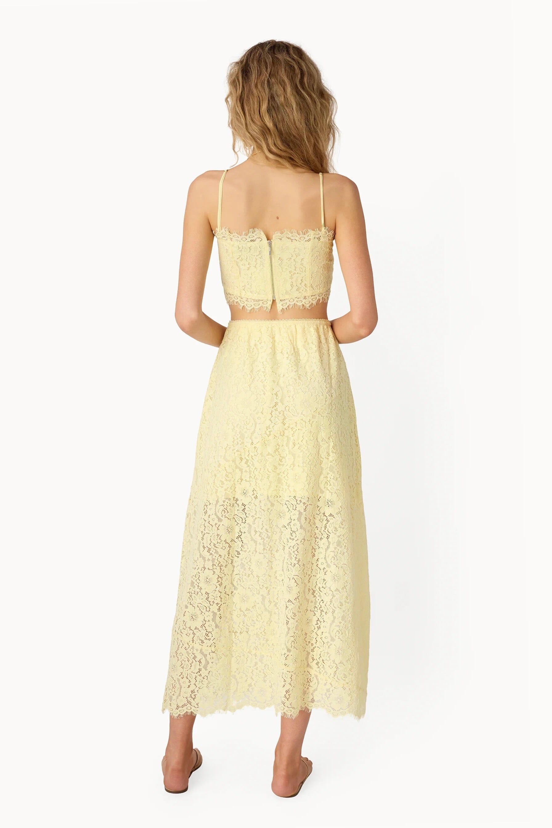 CAMI NYC | Sofie Lace cropped Camisole - Buttercup Scarlet Clothing CAMI NYC | Sofie Lace cropped Camisole - Buttercup Scarlet Clothing