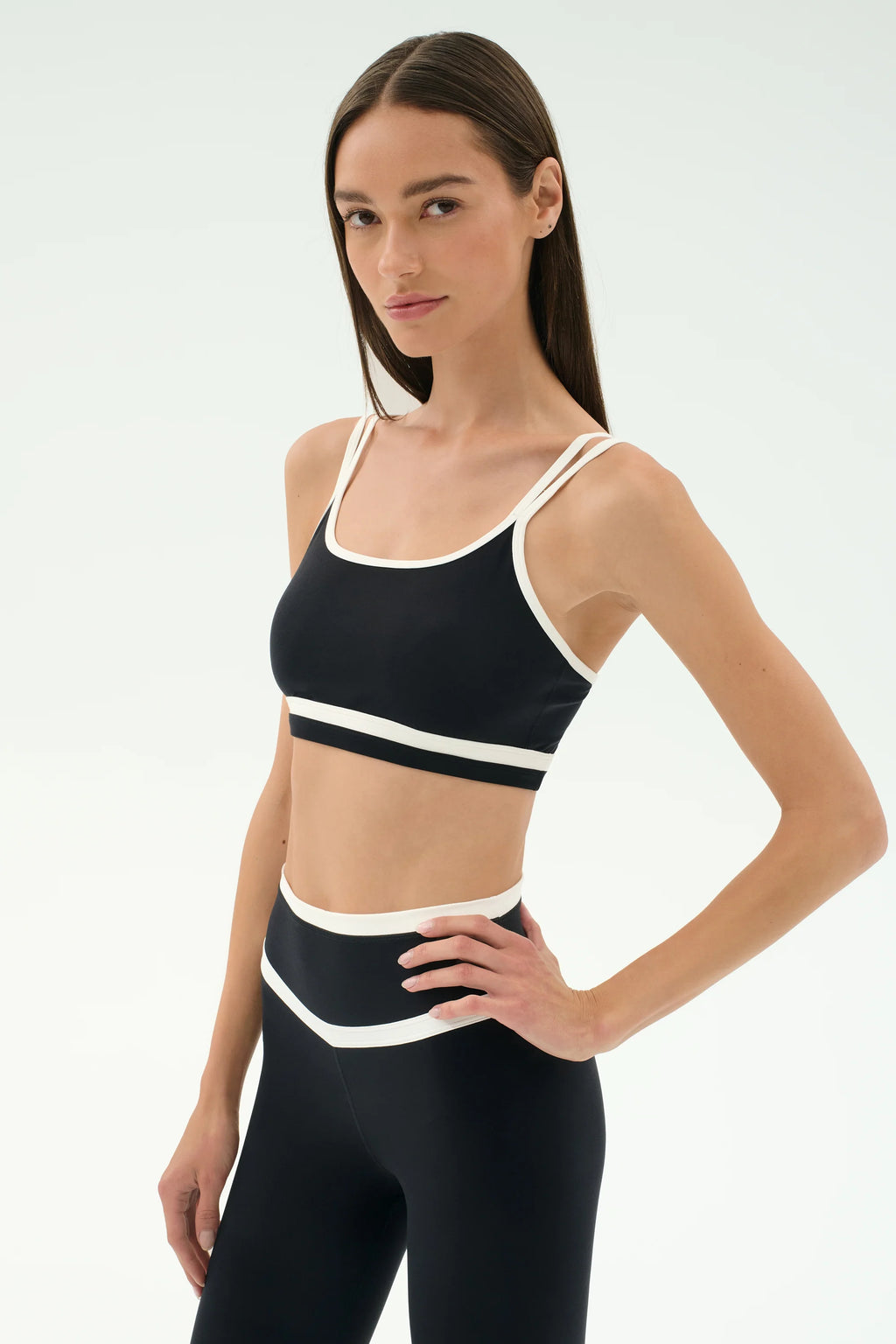 SPLITS59 | Eva Rigor Double Strap Bra - Black
