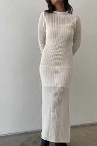 Crotchet This Way Dress - Milk