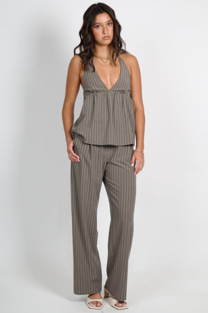 BEC + BRIDGE | Jonni Pant - Charcoal Stripe
