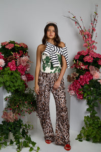 SMYTHE | Bow Leg Pant - Leopard Ikat