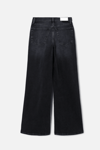 RE/DONE | High Rise Wide Leg - Washed Noir