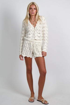 GENERATION LOVE | Joe Crystal Pointelle Shorts - Natural