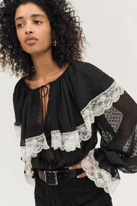 FOR LOVE & LEMONS | June Top - Black