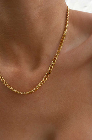 LUV AJ | The Classique Skinny Curb Chain 5mm - Gold