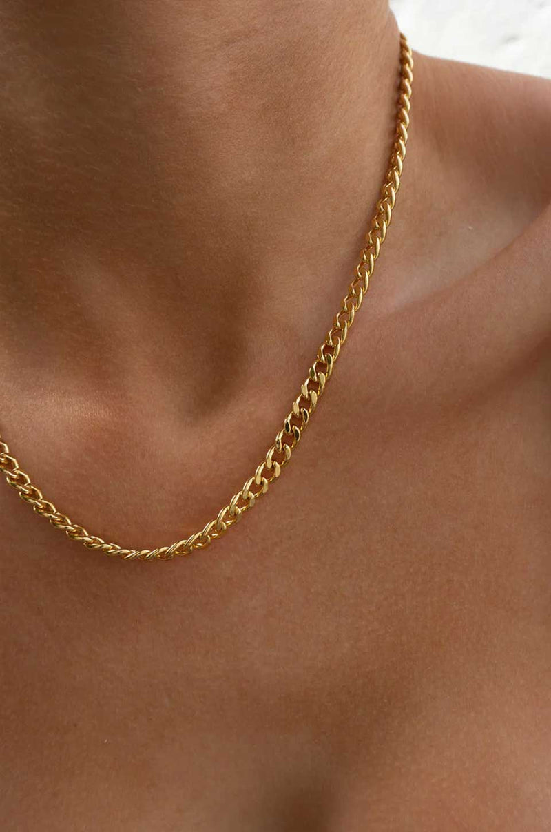 LUV AJ | The Classique Skinny Curb Chain 5mm - Gold
