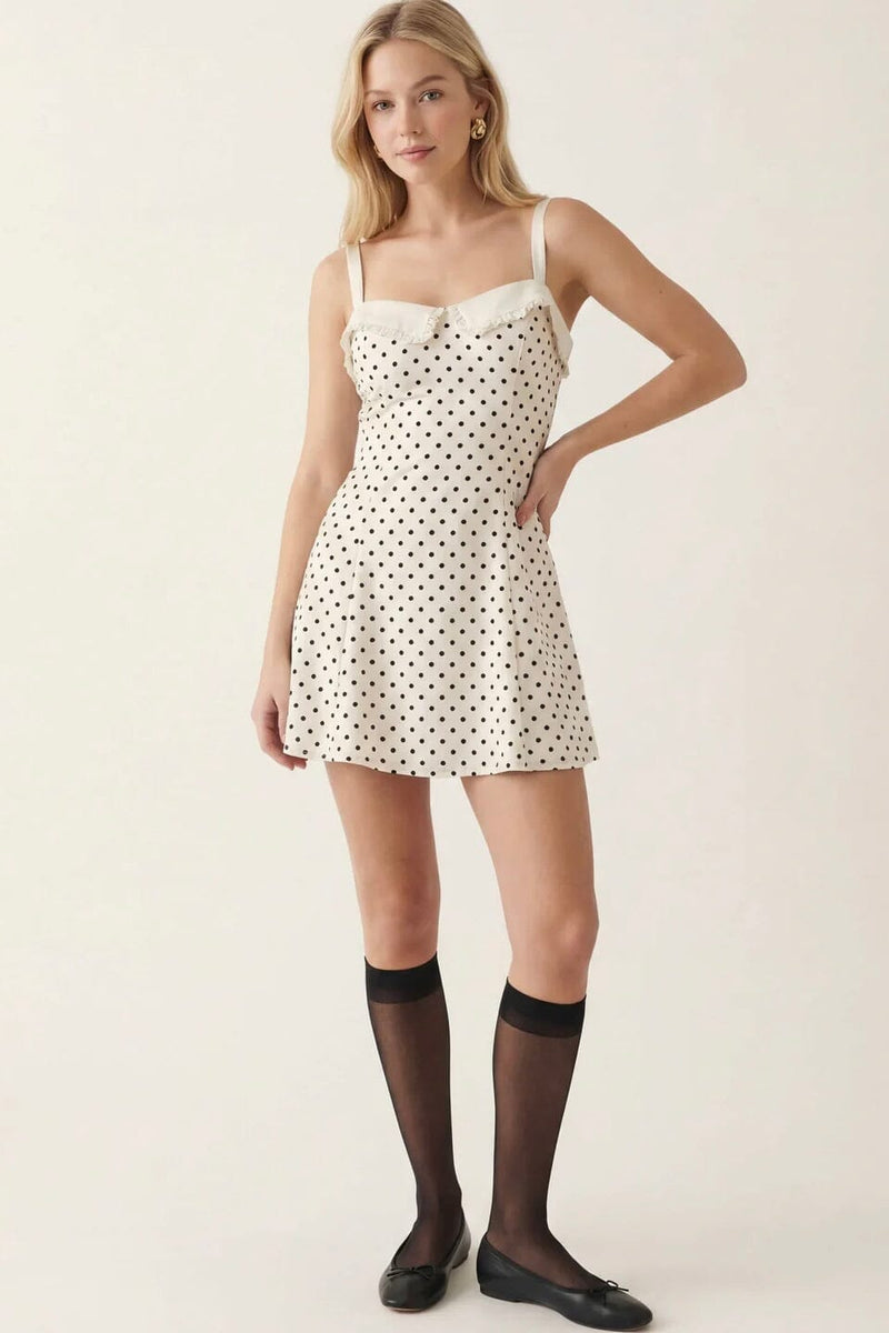 FOR LOVE & LEMONS | Minnie Dot Mini Dress - White Scarlet Clothing FOR LOVE & LEMONS | Minnie Dot Mini Dress - White Scarlet Clothing