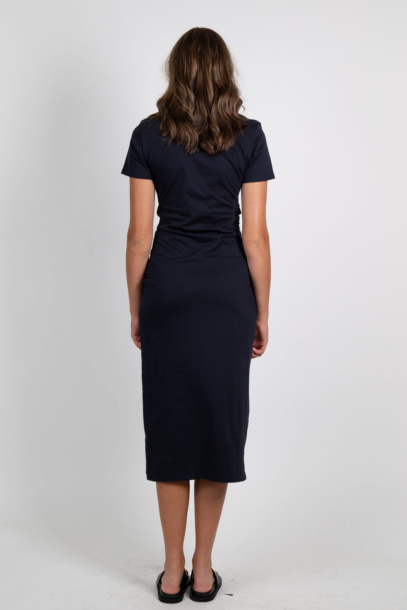 FRAME | The Twist Dress - Navy