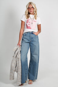 RE/DONE | Classic Tee Drink Wine - Vintage White