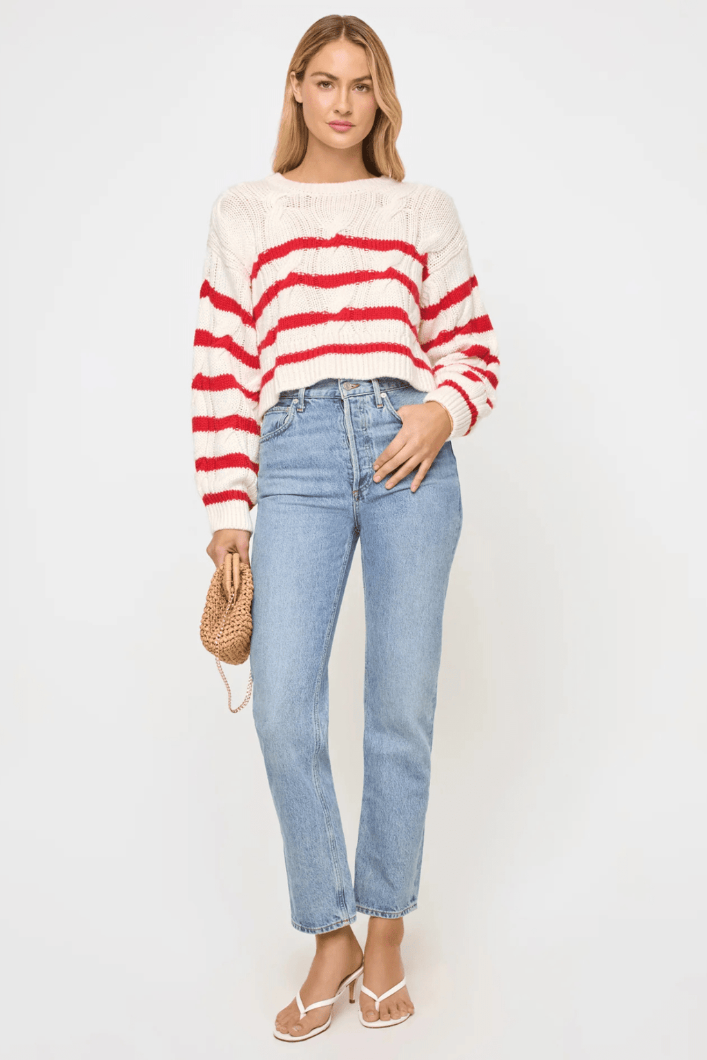 L*SPACE | Kensley Pullover - White/Red