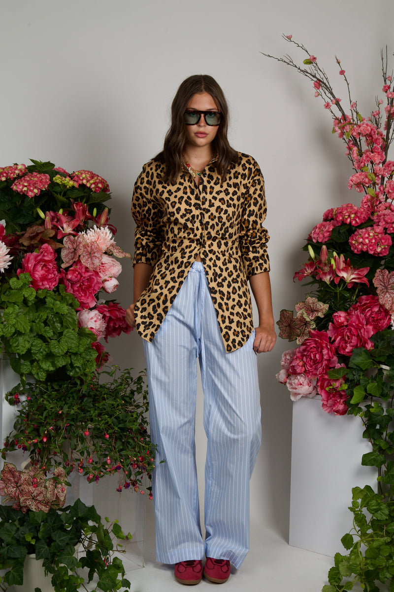 ENZA COSTA | Poplin Resort Pant - Light Blue