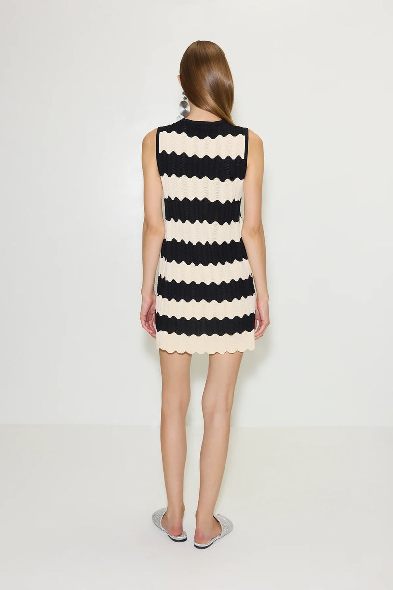 SIMON MILLER | Moji Knit Mini Dress - Black / Macadamia