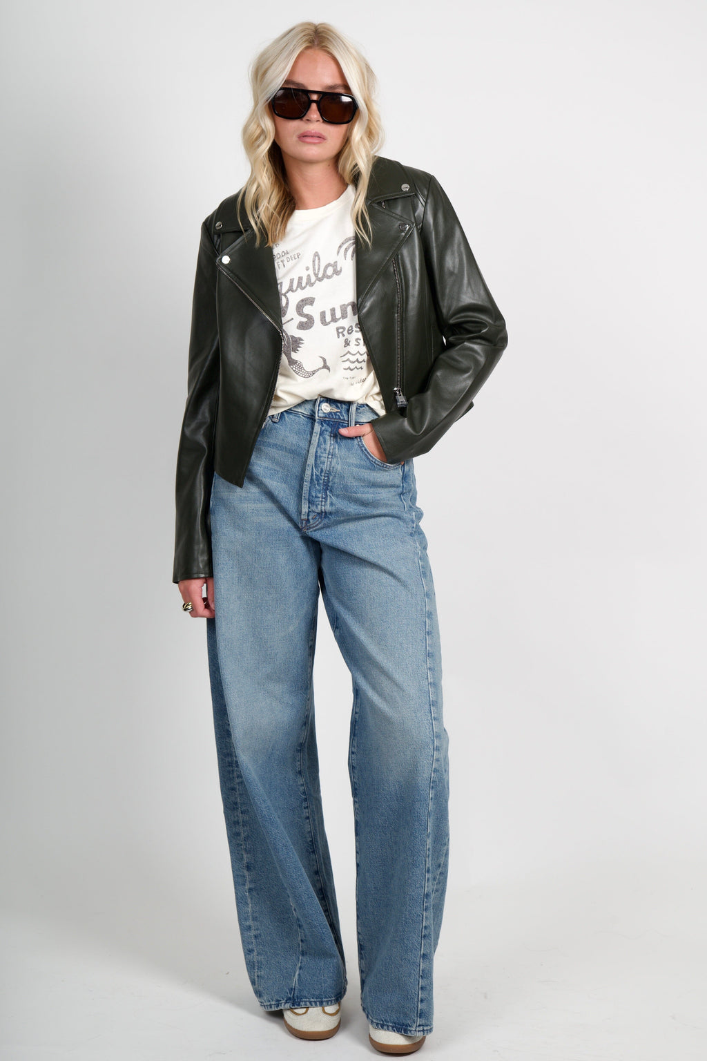 LAMARQUE | Pascale Leather Jacket - Dark Olive