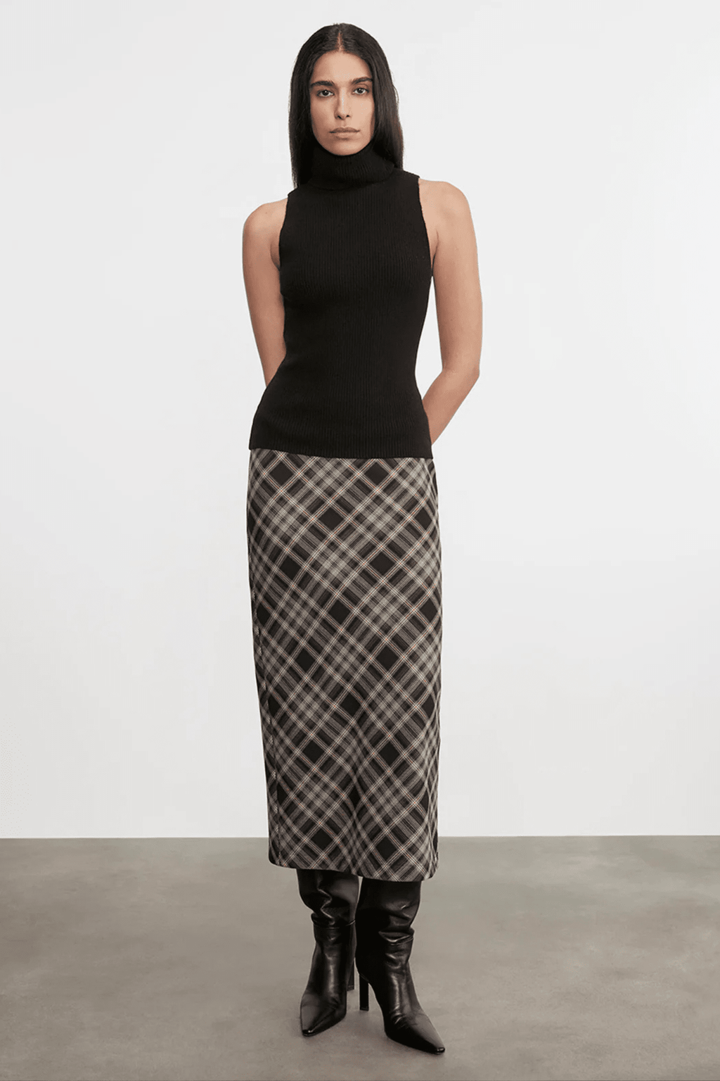 ENZA COSTA | Easy Bias Skirt - Plaid