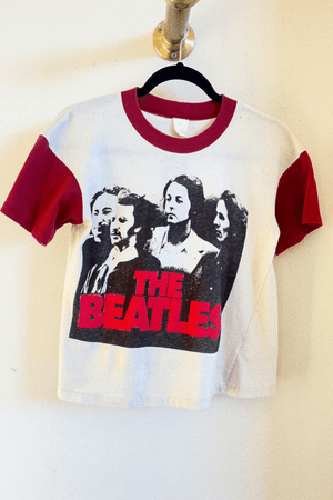 MADEWORN | The Beatles Color Block Crop - Vintage Red