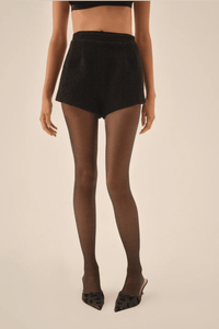 FOR LOVE & LEMONS | Glitter Tights - Black