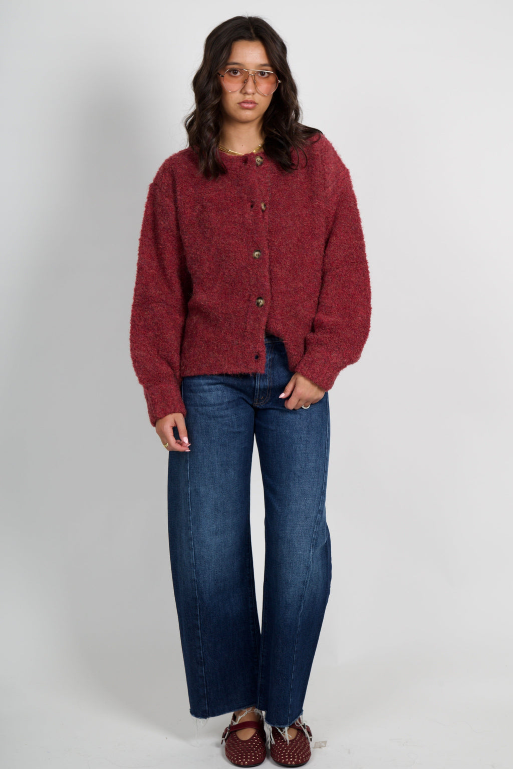 FRNCH | Selkirk Cardigan - Bordeaux