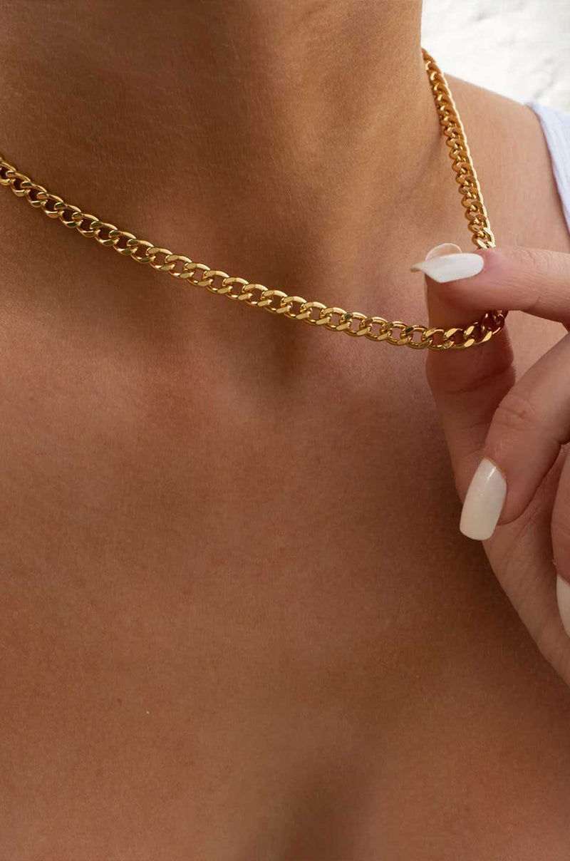 LUV AJ | The Classique Skinny Curb Chain 5mm - Gold
