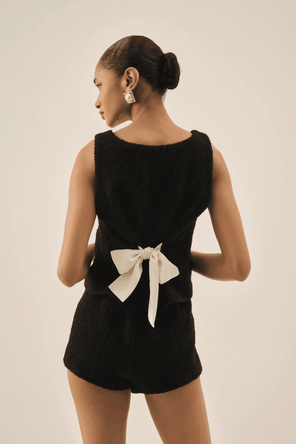 FOR LOVE & LEMONS | Bonnie Boucle Top - Black