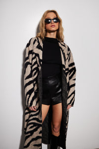 JOHN + JENN | Rashad Coat - Shadow Zebra