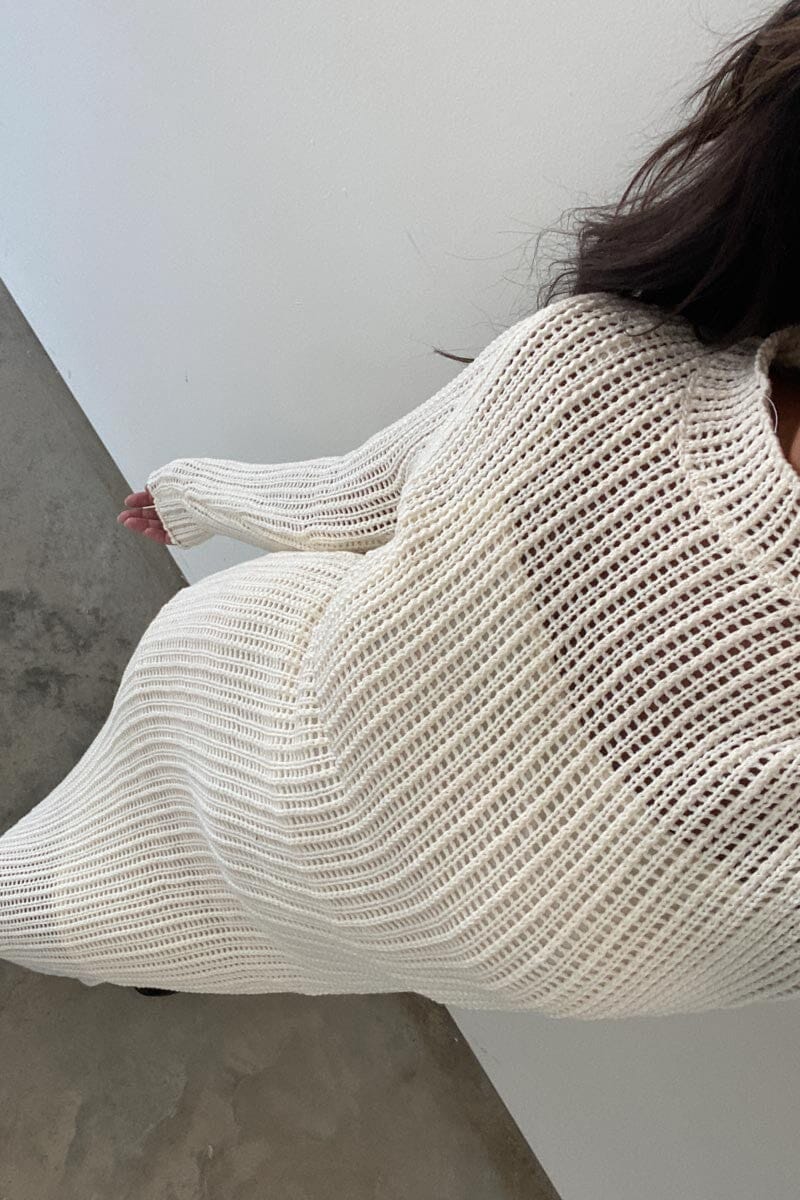 Crotchet This Way Dress - Milk