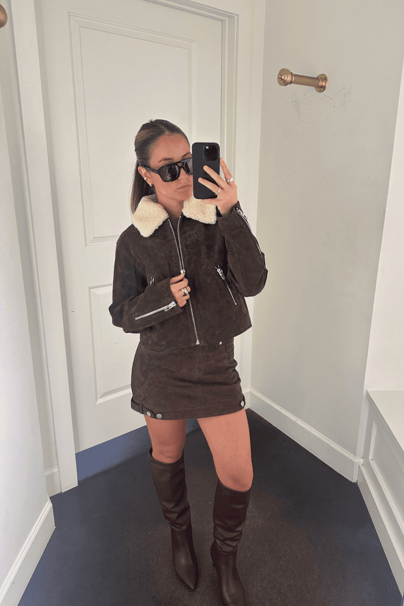 BLANK NYC | Down To Earth Jacket - Chocolate