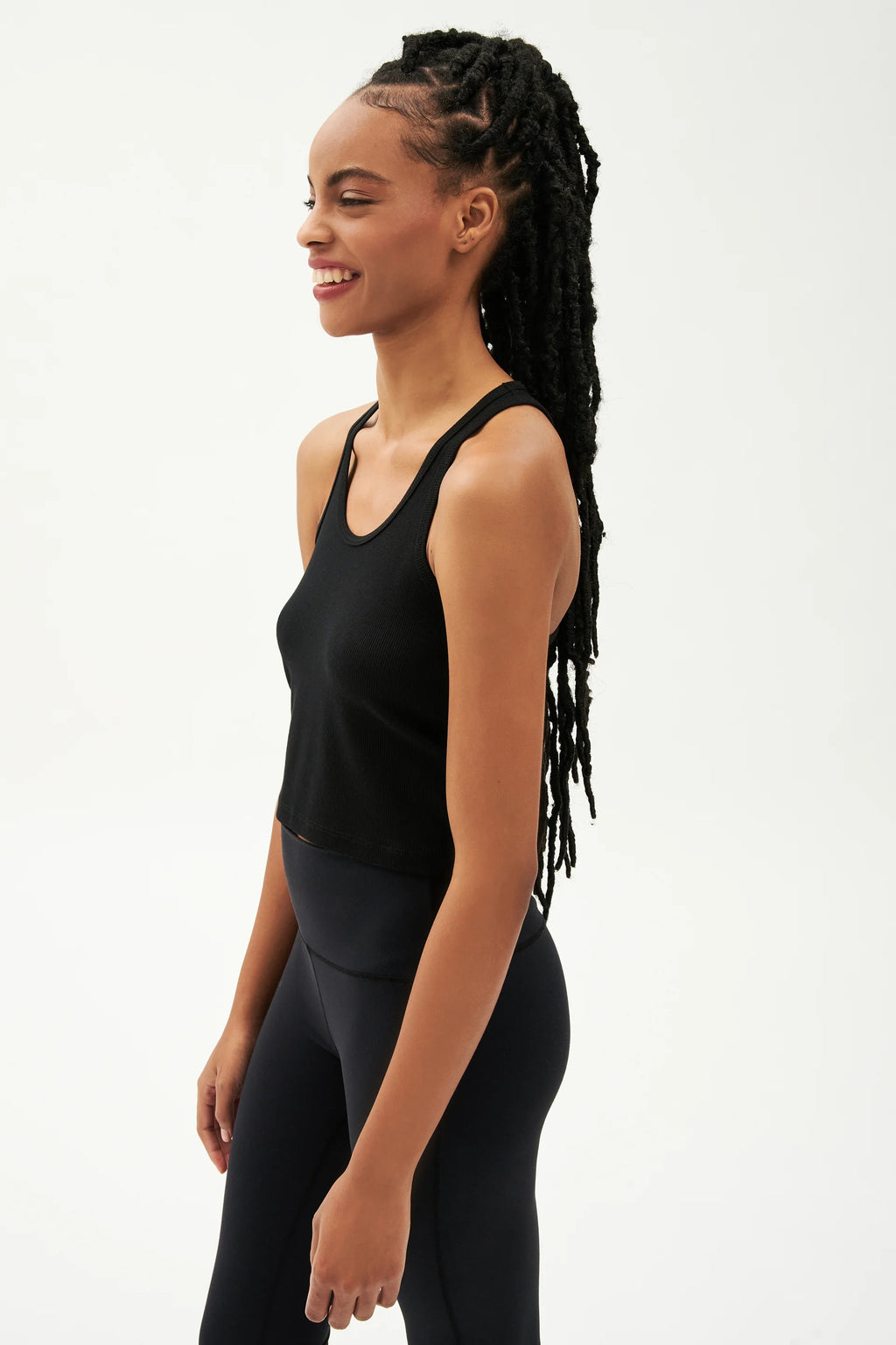 SPLITS59 | Ashby Rib Crop - Black