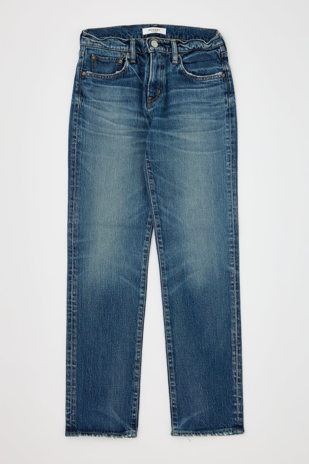 MOUSSY | MV Florahome Slim Straight - Blue