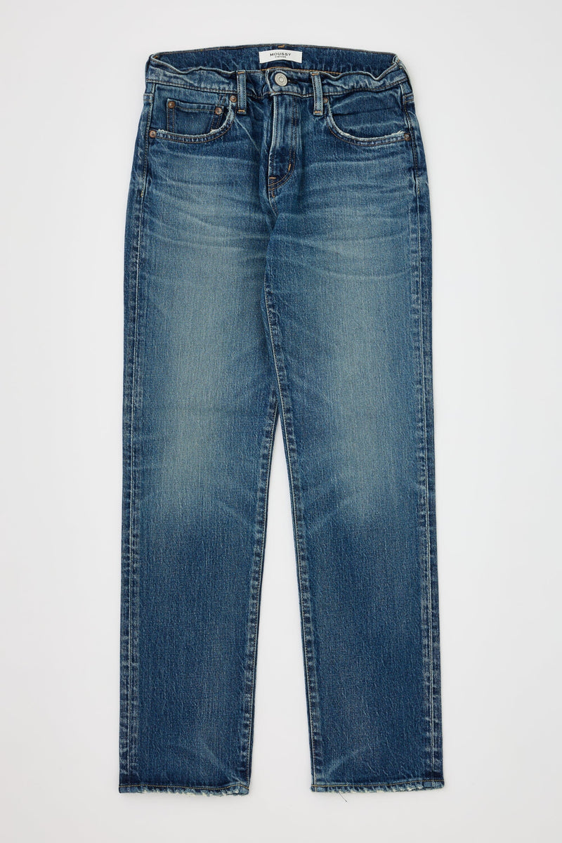 MOUSSY | MV Florahome Slim Straight - Blue